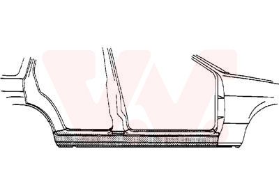 VAN WEZEL pedalų plokštės, durų apačia 3766104